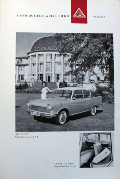 Lloyd Modellprogramm 1959 IAA Automobil-Pressemappe (7623)